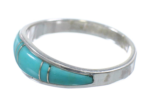 Turquoise Silver Jewelry Ring Size 5-3/4 AX86231